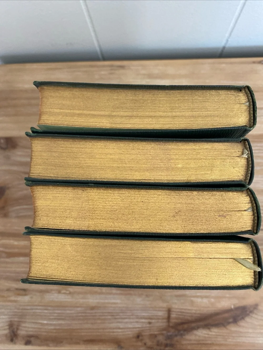 Antique Robert Louis Stevenson Green Soft Cover Books Set Of 4 Standard Gold